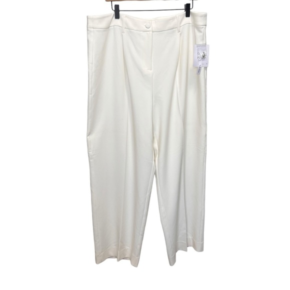 Addition Elle White High Rise Wide Leg Pants Size 18 NWT - Picture 3 of 13